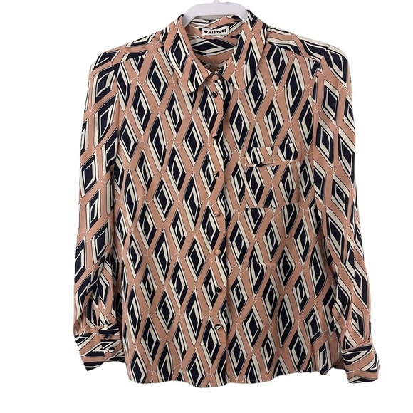 Whistles Silk Print Blouse - Picture 1 of 11